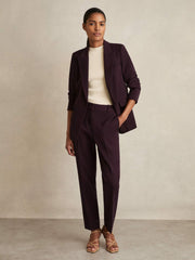 Reiss | Slim Fit Suit Trousers in Berry