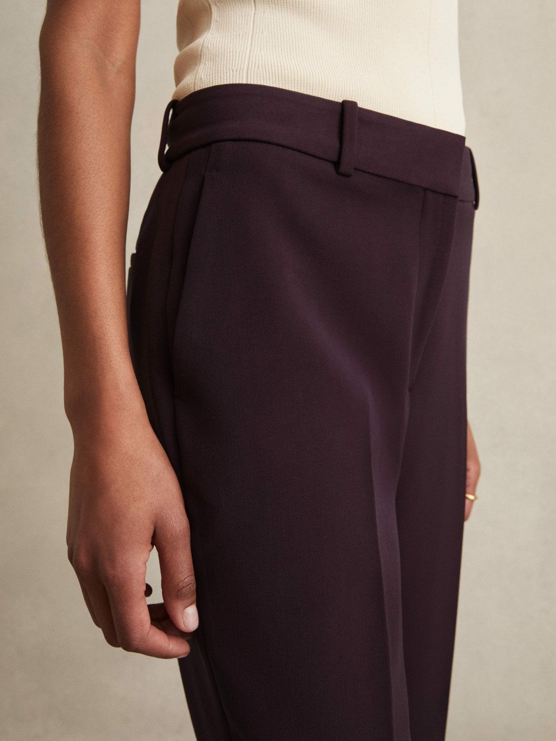 Reiss | Slim Fit Suit Trousers in Berry