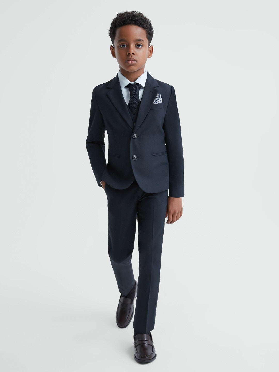 Reiss | 9-14 yrs Wool Blend Single Breasted Blazer in Navy