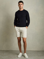 Reiss | Short Length Casual Chino Shorts in Chalk