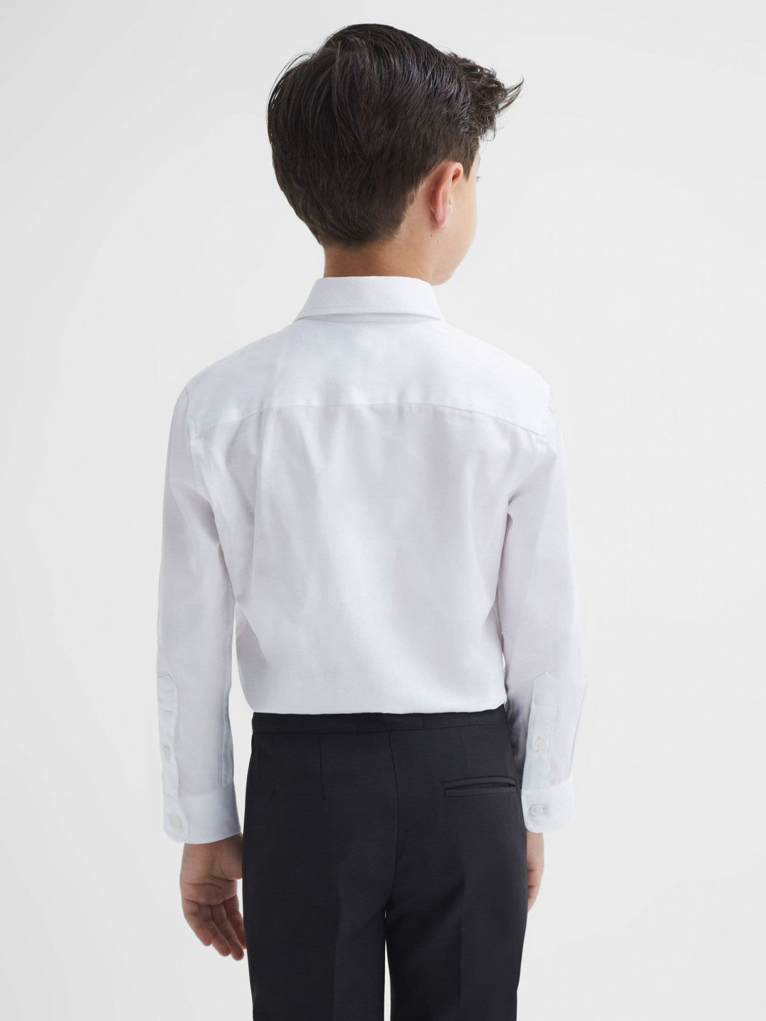 Reiss | 9-14 yrs Slim Fit Textured Bib Dinner Shirt in White
