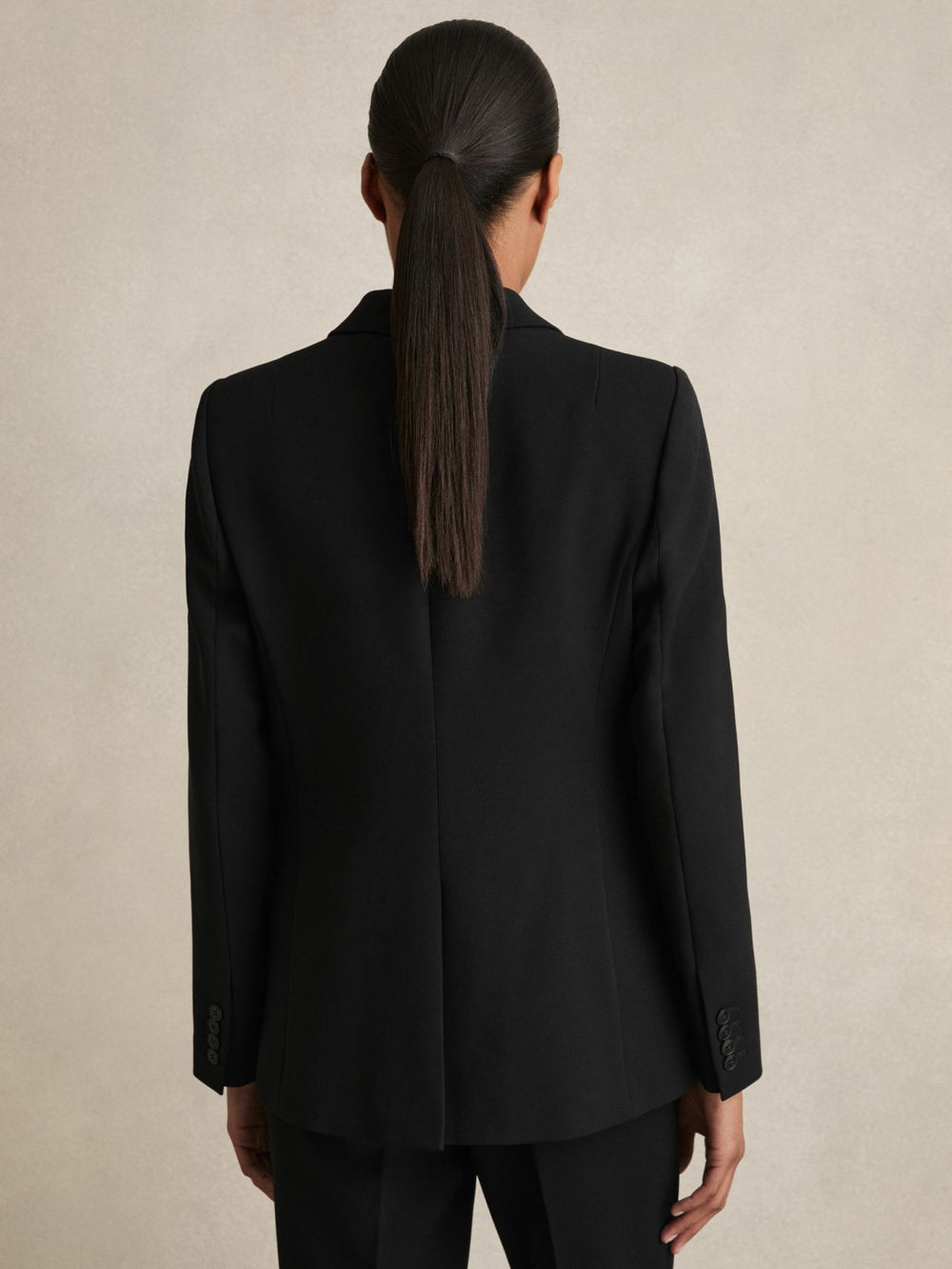 Reiss | Petite Tailored Single Breasted Suit Blazer in Black