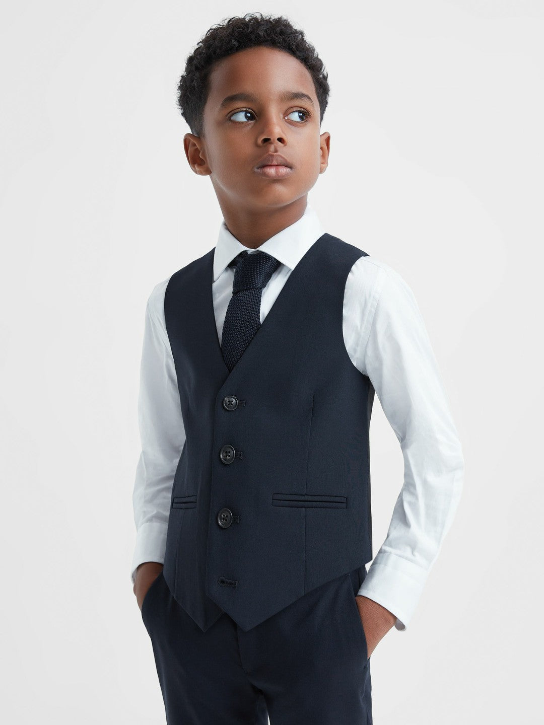 Reiss | 9-14 yrs Modern Fit Waistcoat in Navy