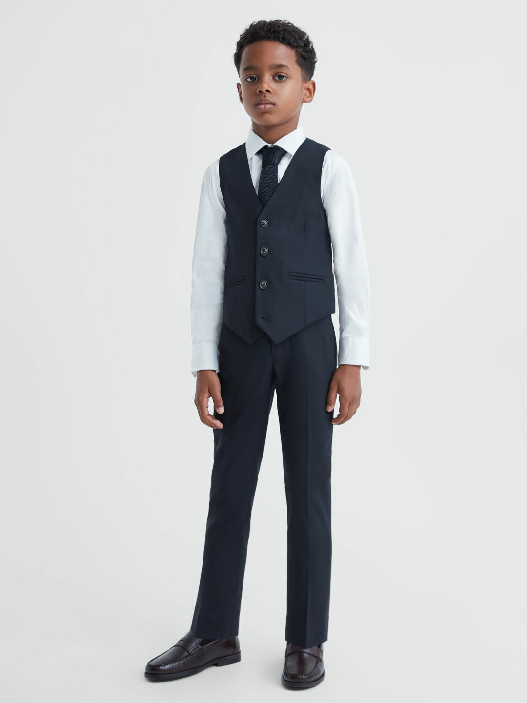 Reiss | 9-14 yrs Modern Fit Waistcoat in Navy