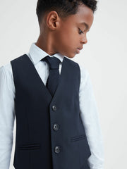 Reiss | 9-14 yrs Modern Fit Waistcoat in Navy