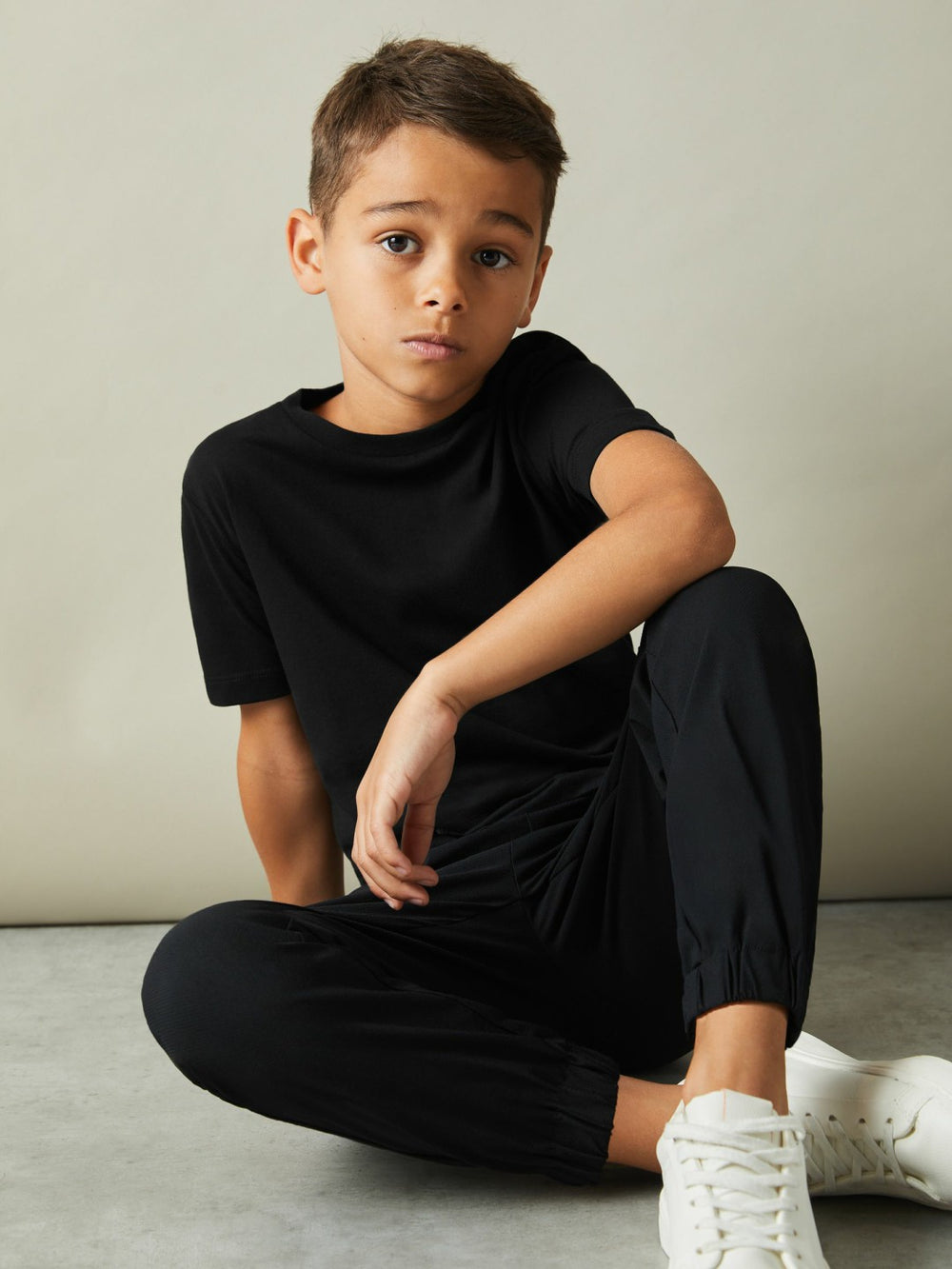 Reiss | 9-13 yrs Crew Neck T-Shirt in Black