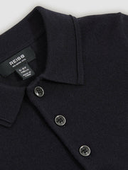 Reiss | 3-9 yrs Merino Wool Polo Shirt in Navy