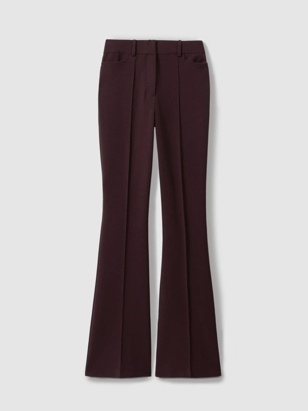 Reiss | Flared Suit Trousers in Berry