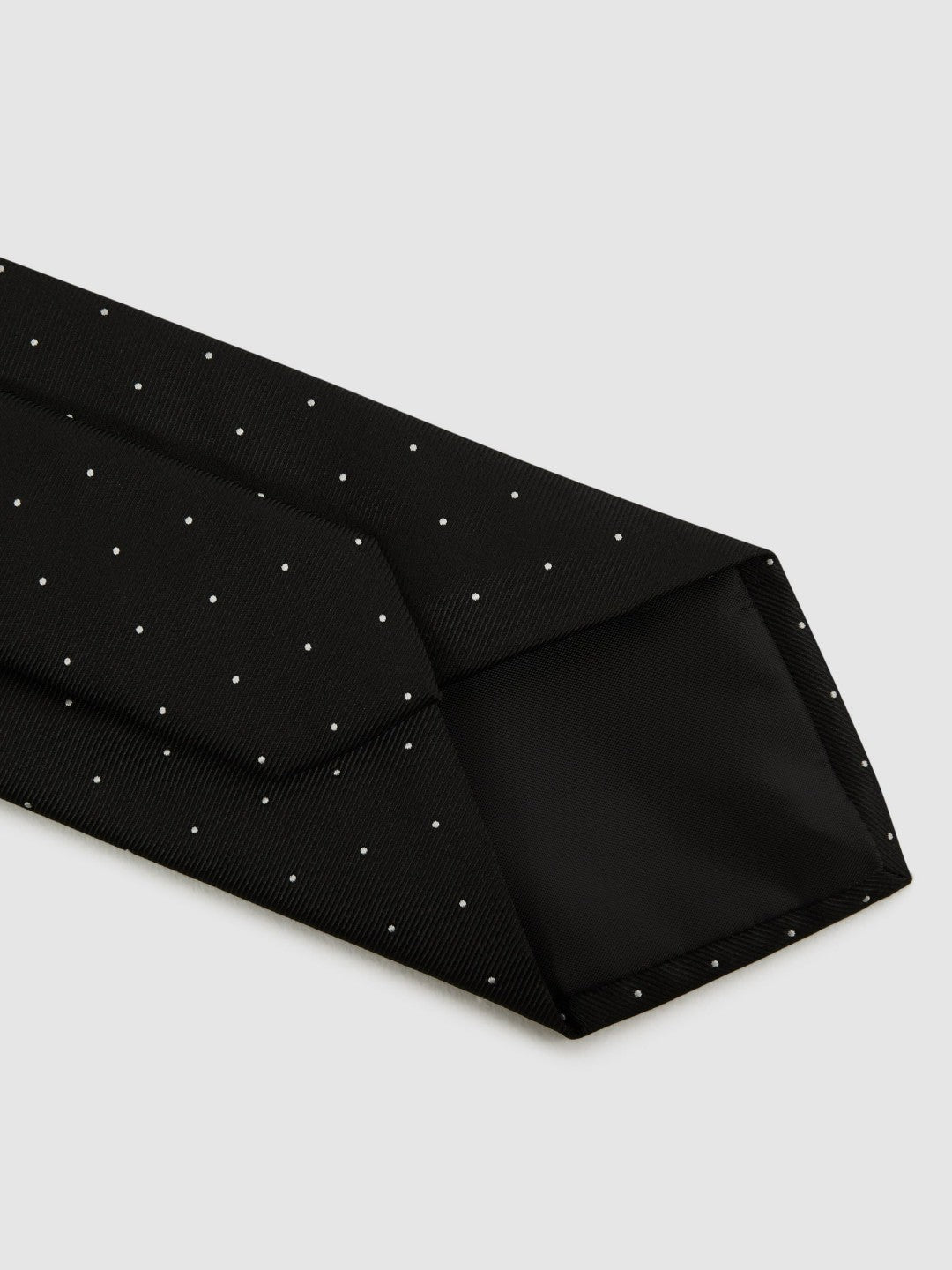 Reiss | Polka Dot Silk Tie in Black