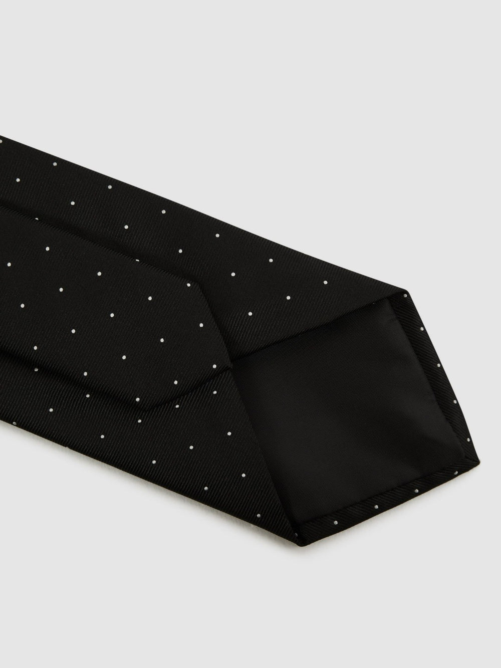 Reiss | Polka Dot Silk Tie in Black
