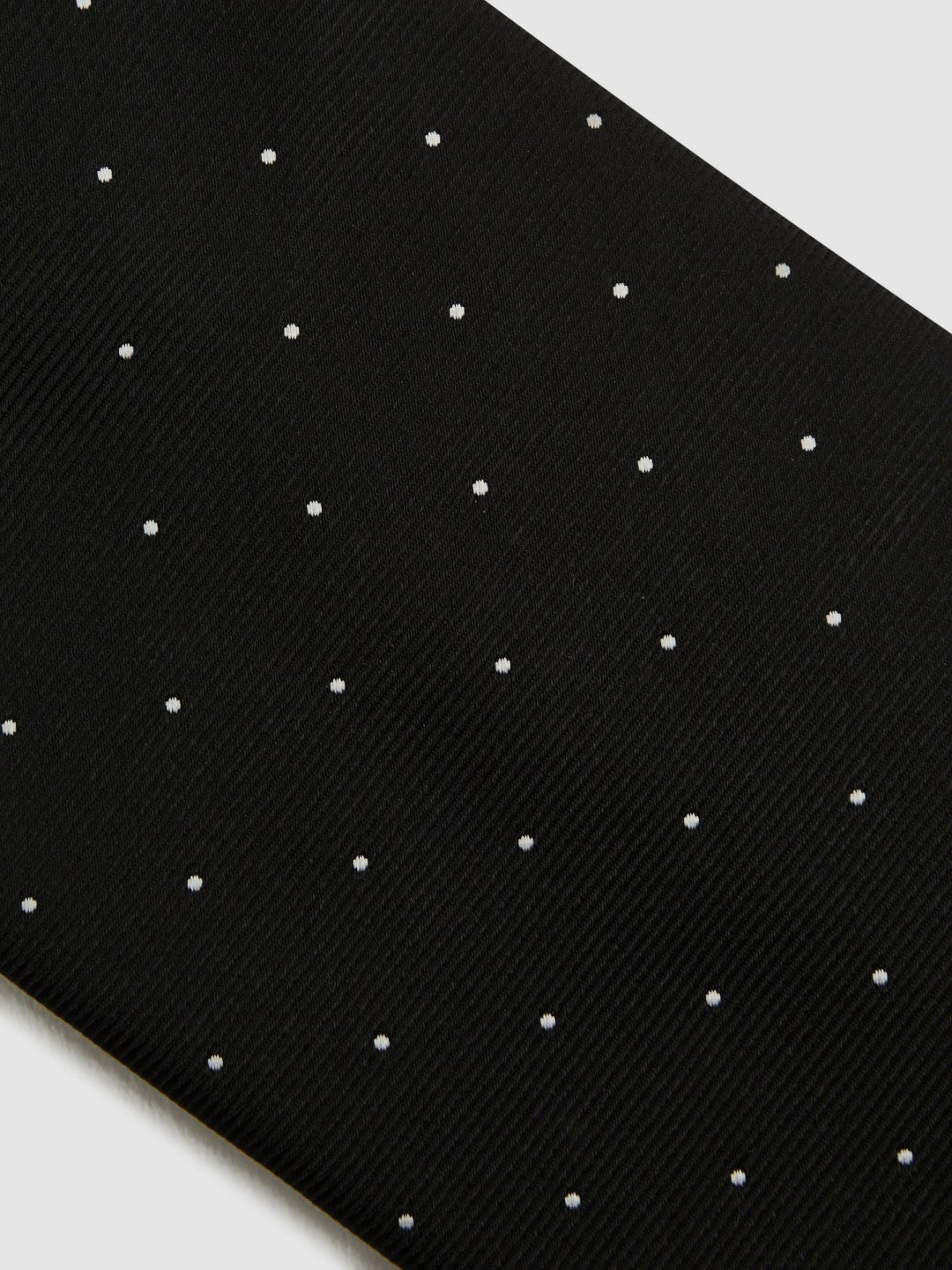 Reiss | Polka Dot Silk Tie in Black
