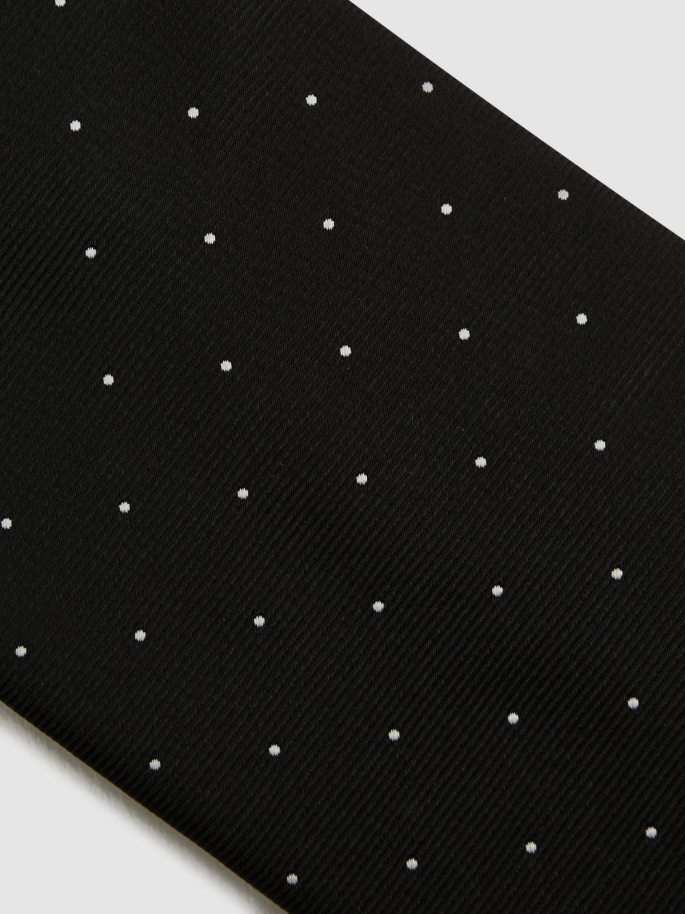 Reiss | Polka Dot Silk Tie in Black