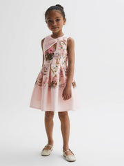 Reiss | Senior Scuba Floral Printed Dress in Multi