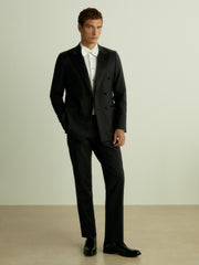 Reiss | Double Breasted Tuxedo Slim Fit Jacket in Black