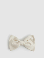 Reiss | Grosgrain Silk Bow Tie in Ivory