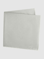 Reiss | Polka Dot Silk Pocket Square in Silver