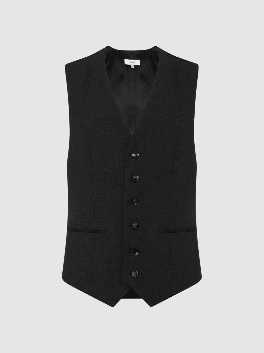 Reiss | Modern Fit Travel Waistcoat in Black