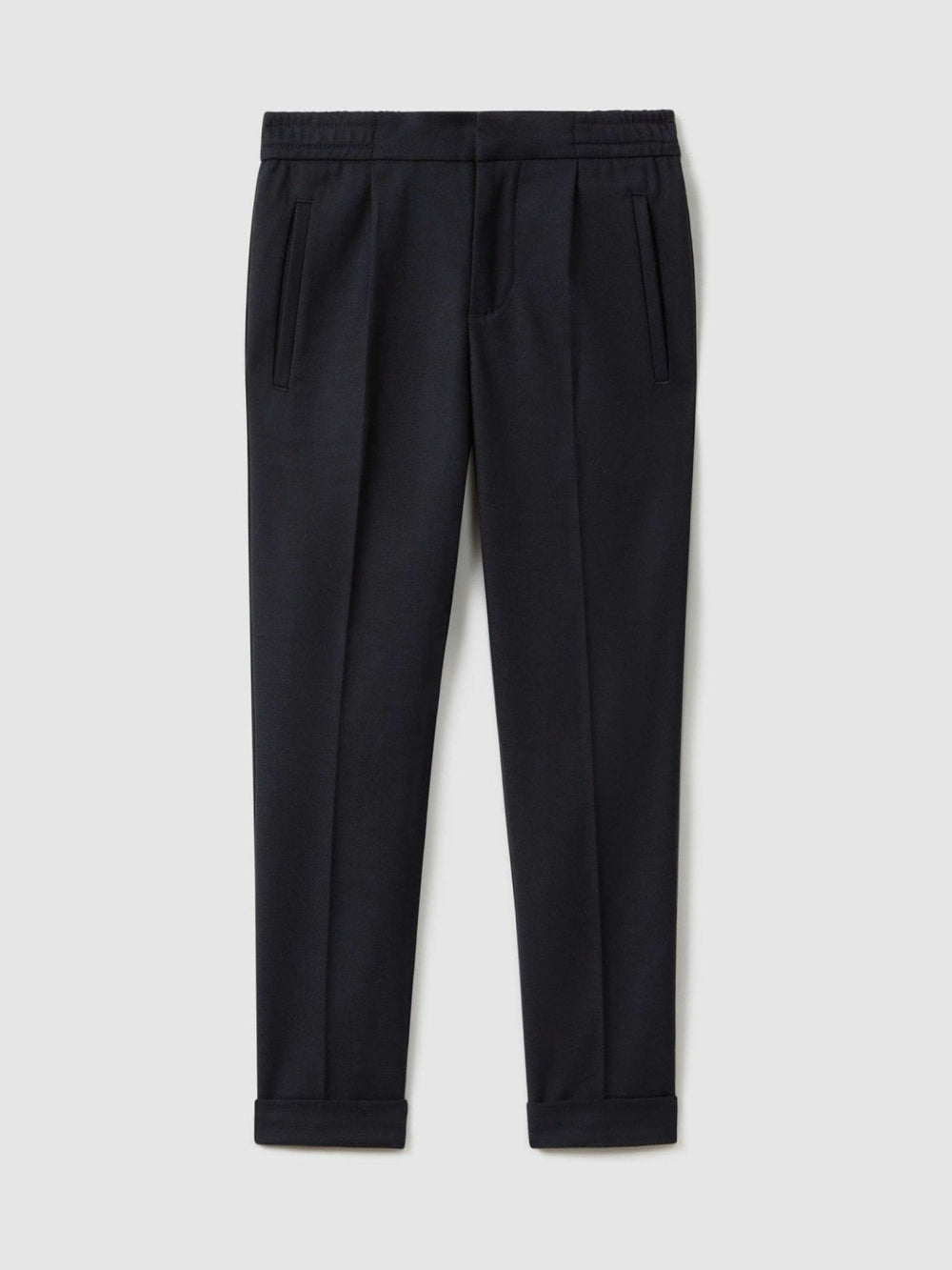 Reiss | 3-9 yrs Relaxed Elasticated Trousers with Turn-Ups in Navy