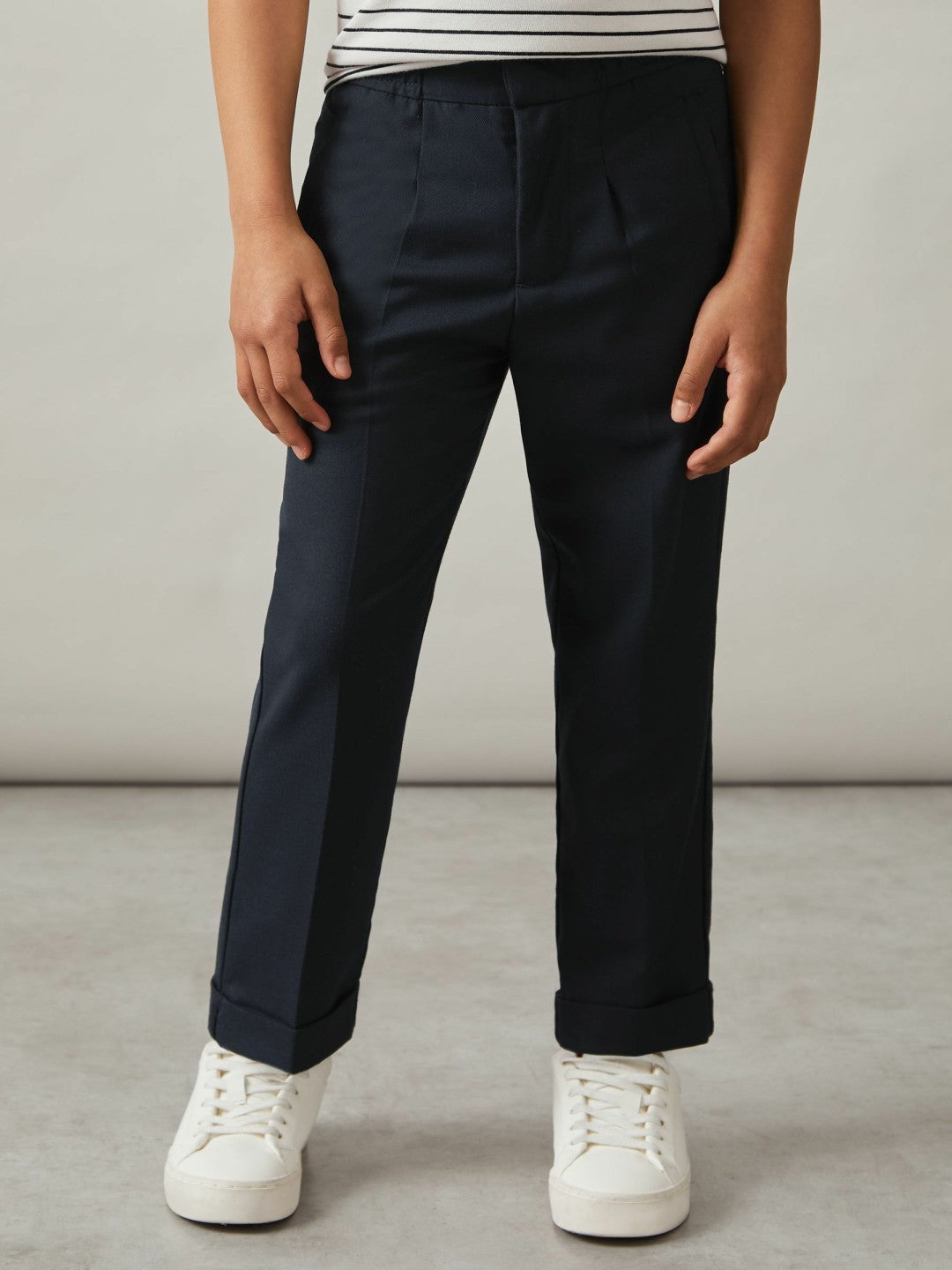 Reiss | 3-9 yrs Relaxed Elasticated Trousers with Turn-Ups in Navy