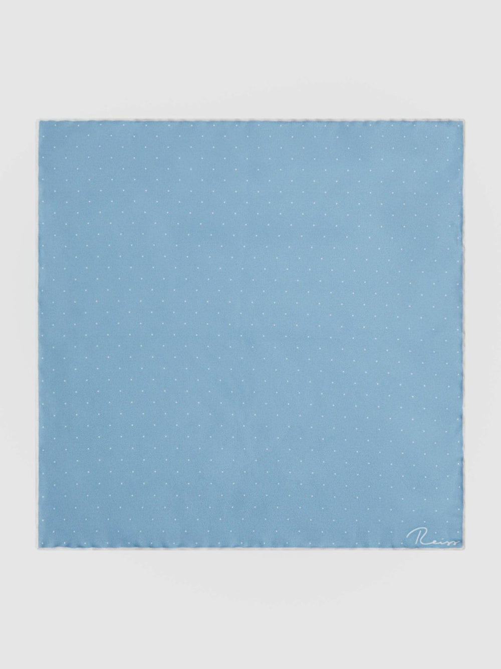 Reiss | Polka Dot Silk Pocket Square in Blue