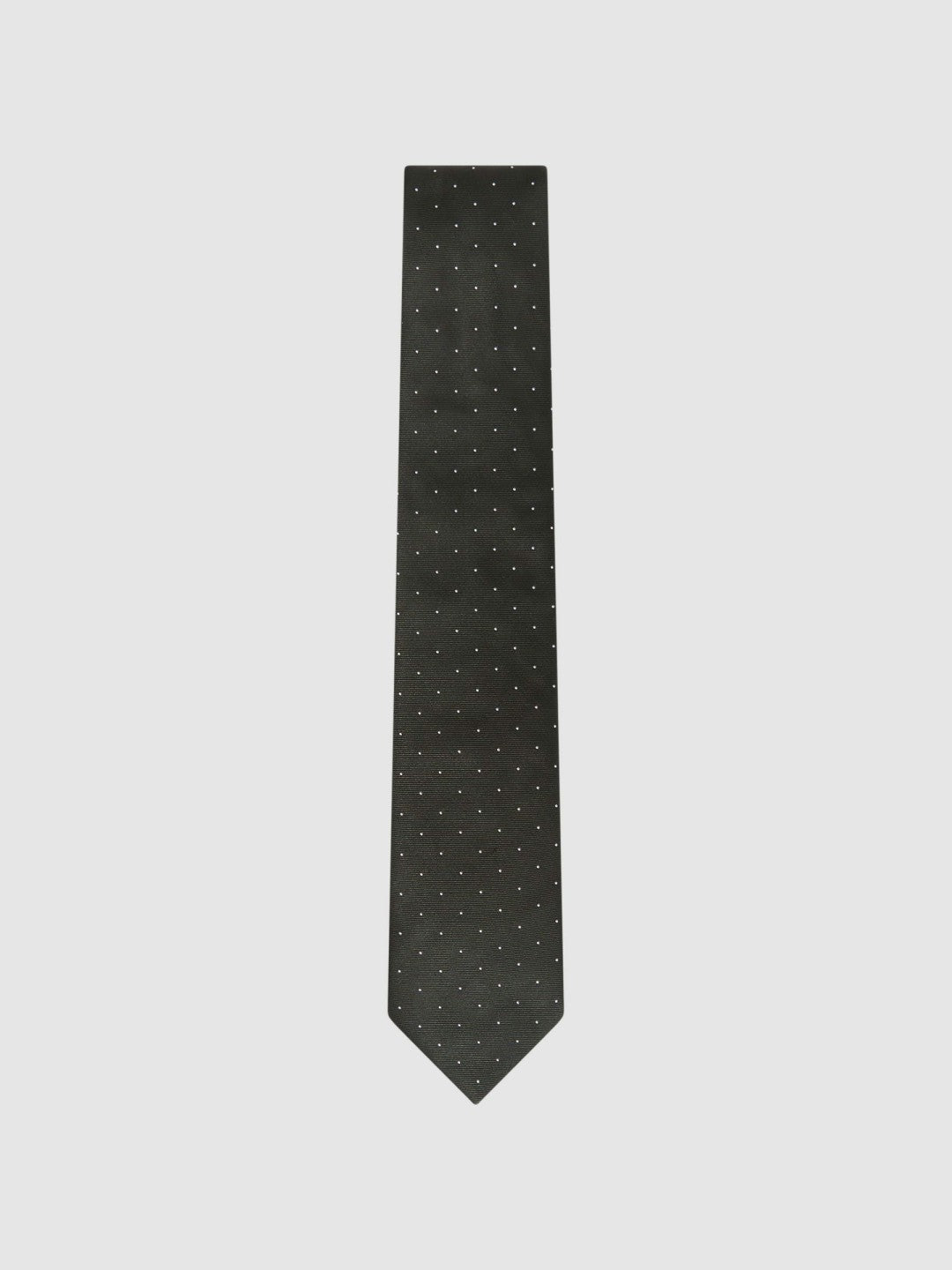 Reiss | Polka Dot Silk Tie in Dark Green