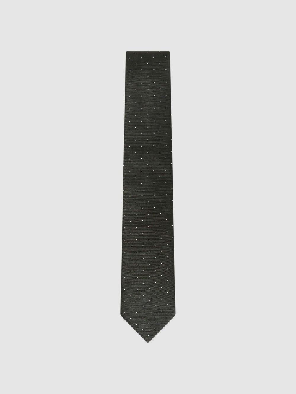 Reiss | Polka Dot Silk Tie in Dark Green