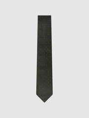 Reiss | Polka Dot Silk Tie in Dark Green