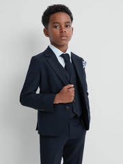 Reiss | 3-9 yrs Wool Blend Single Breasted Blazer in Navy