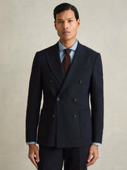 Reiss | Double Breasted Suit Blazer Slim Fit in Navy