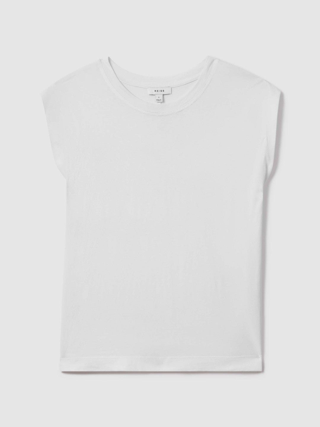 Reiss | Cotton Capped Sleeve T-Shirt in White
