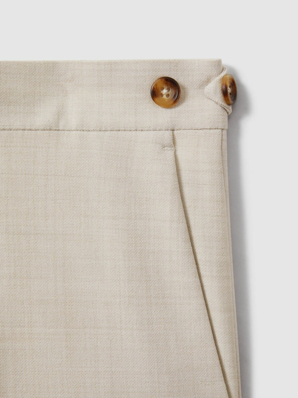 Reiss | Slim Fit Side Adjuster Trousers in Stone
