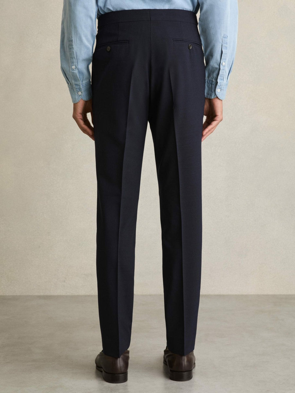 Reiss | Slim Fit Side Adjuster Trousers in Navy
