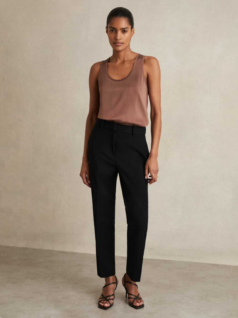 Reiss | Petite Slim Fit Suit Trousers in Black