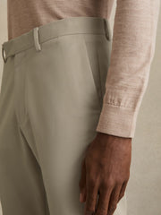Reiss | Slim Fit Cotton Blend Chinos in Stone
