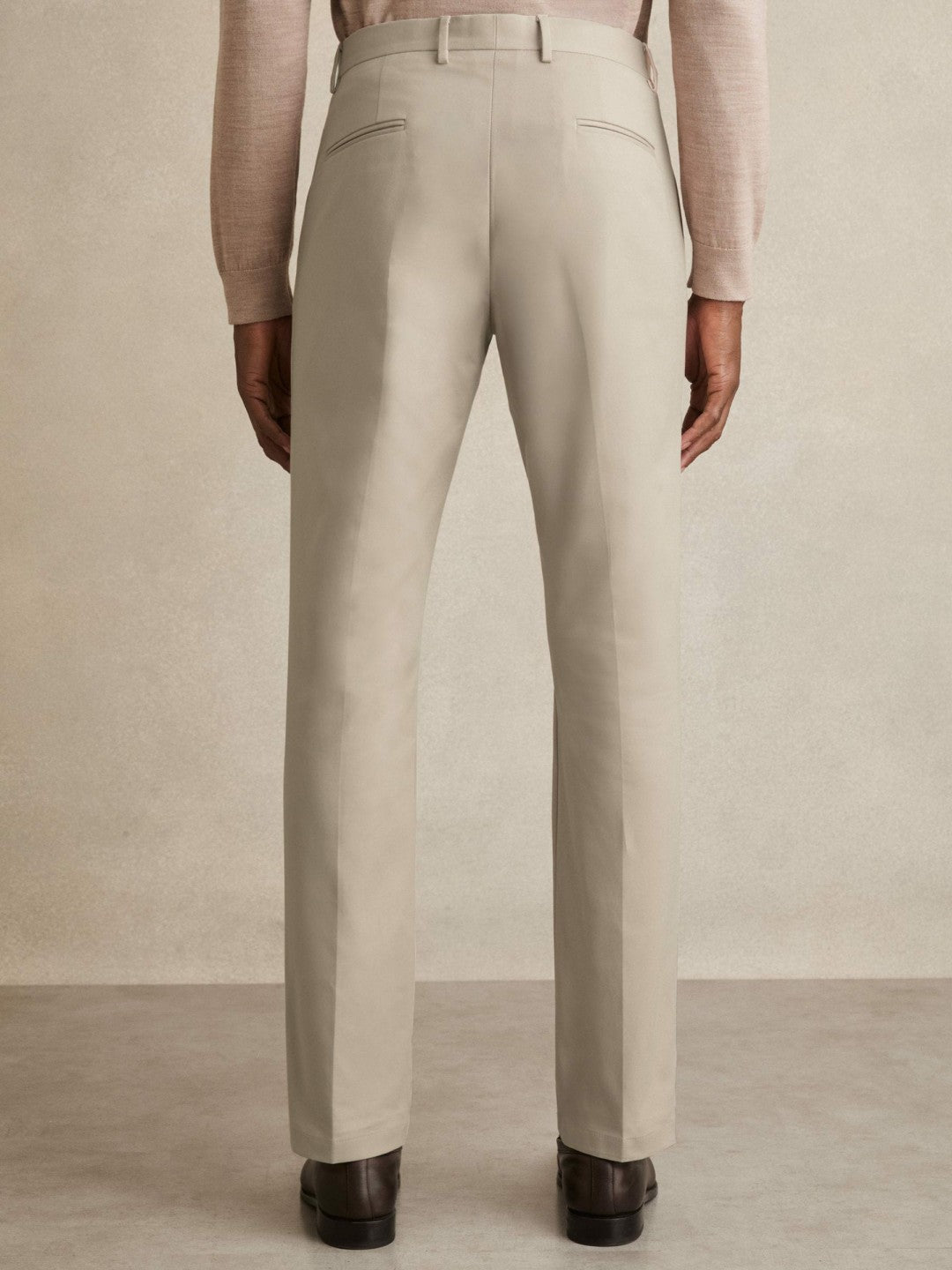 Reiss | Slim Fit Cotton Blend Chinos in Stone
