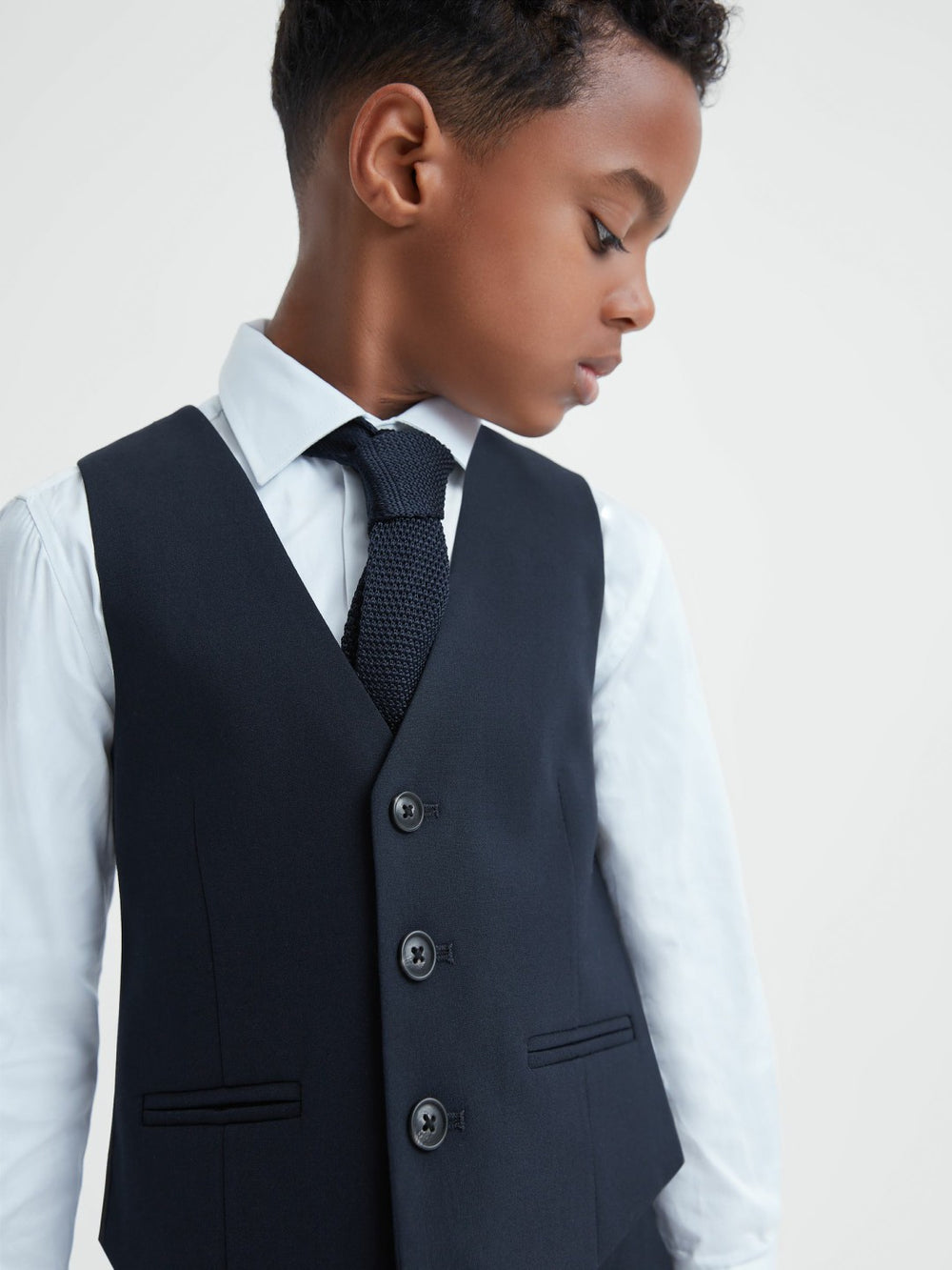Reiss | 3-9 yrs Wool Blend Waistcoat in Navy
