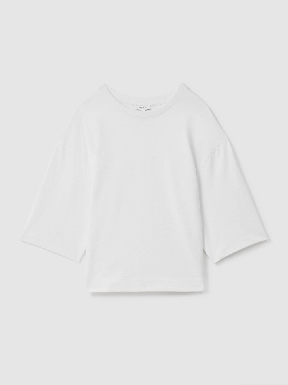 Reiss | Oversized Cotton Crew Neck T-Shirt in White