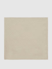 Reiss | Polka Dot Silk Pocket Square in Stone
