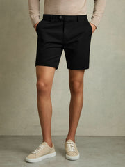 Reiss | Short Length Casual Chino Shorts in Black