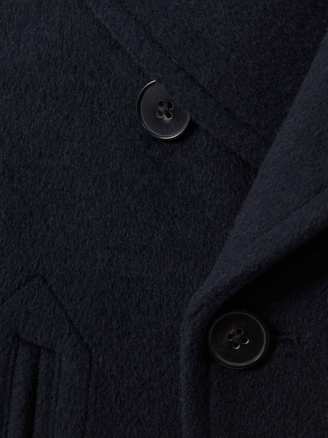 Reiss | 9-13 yrs Wool Blend Twill Double Breasted Coat in Navy