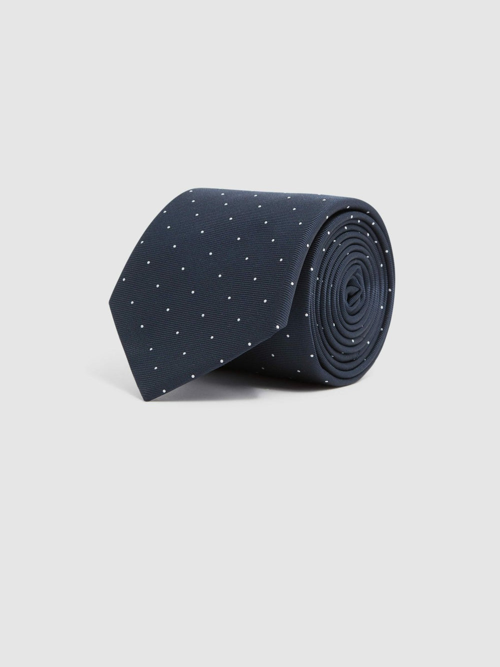 Reiss | Polka Dot Silk Tie in Navy