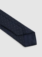 Reiss | Polka Dot Silk Tie in Navy