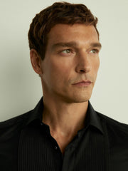 Reiss | Slim Fit Cotton Dinner Shirt in Black