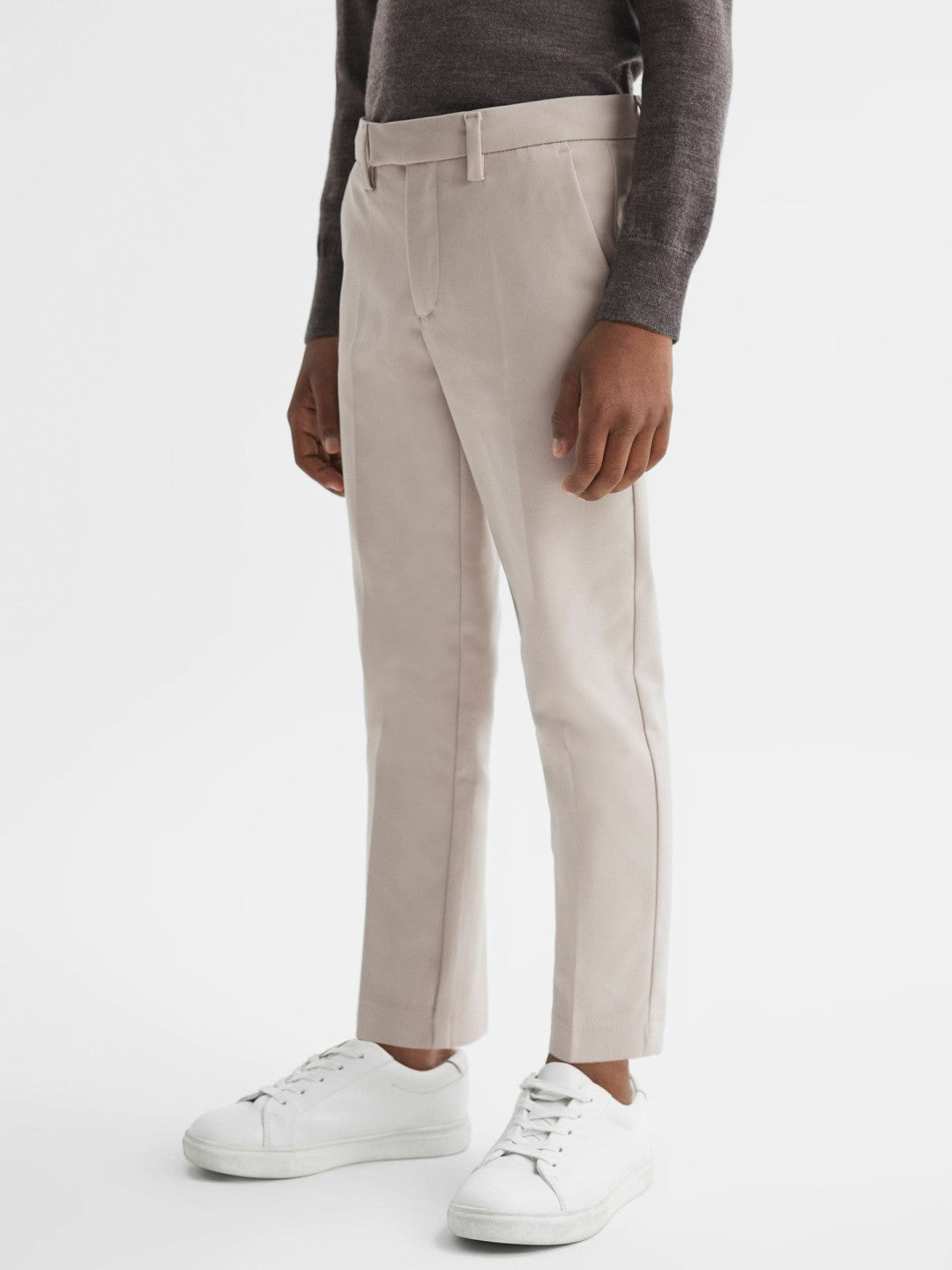 Reiss | 9-14 yrs Slim Fit Tapered Chinos in Stone
