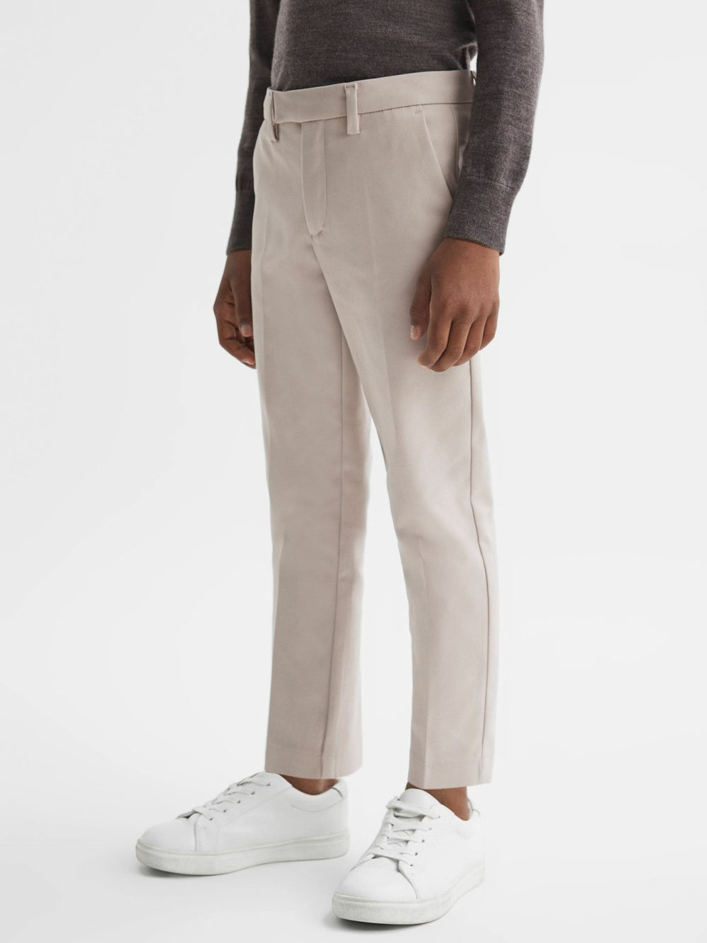 Reiss | 9-14 yrs Slim Fit Tapered Chinos in Stone