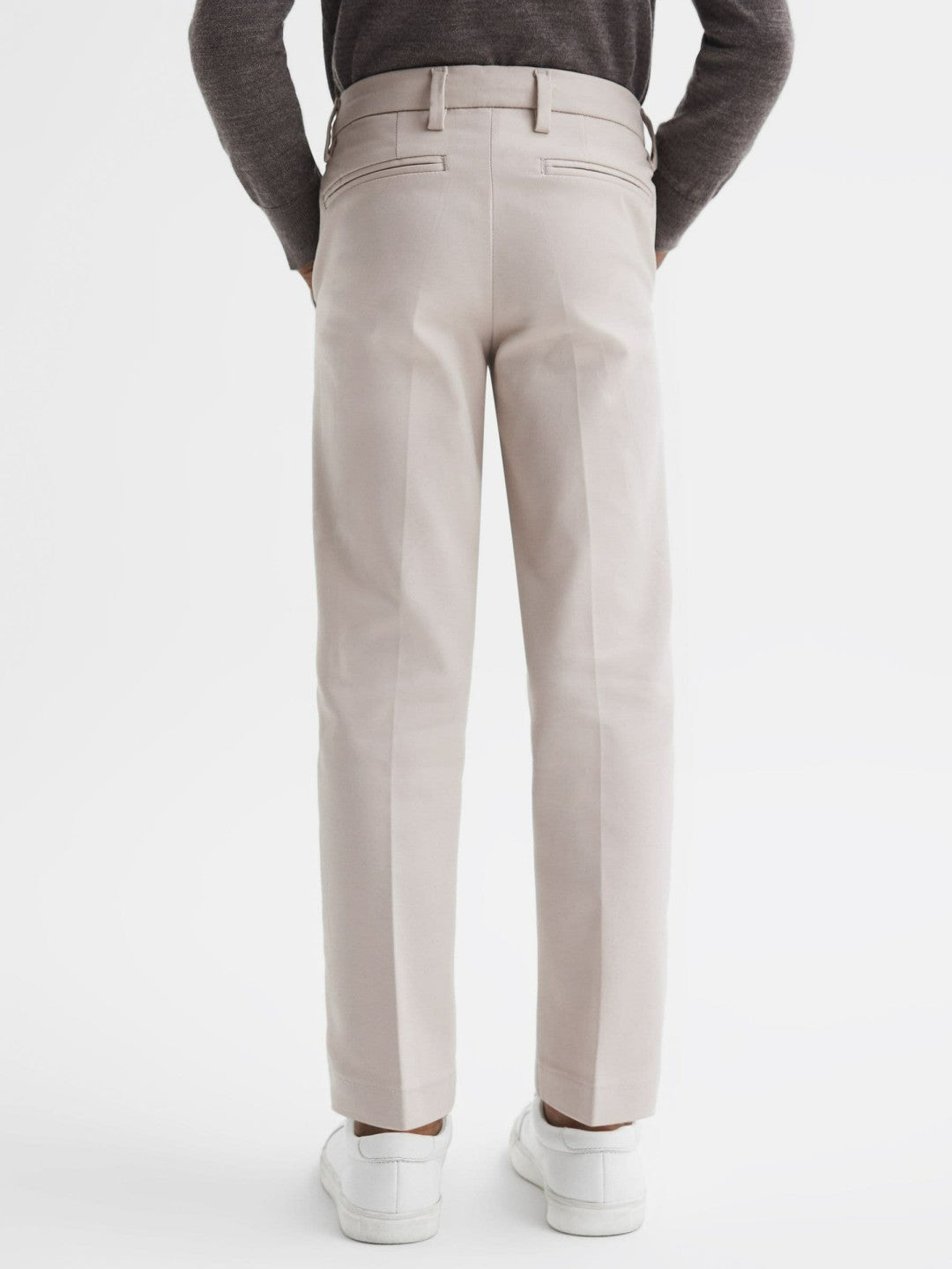 Reiss | 9-14 yrs Slim Fit Tapered Chinos in Stone
