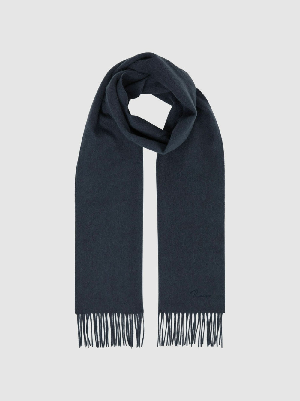 Reiss | Wool and Cashmere Scarf in Airforce Blue