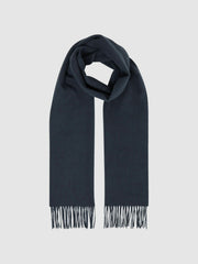Reiss | Wool and Cashmere Scarf in Airforce Blue