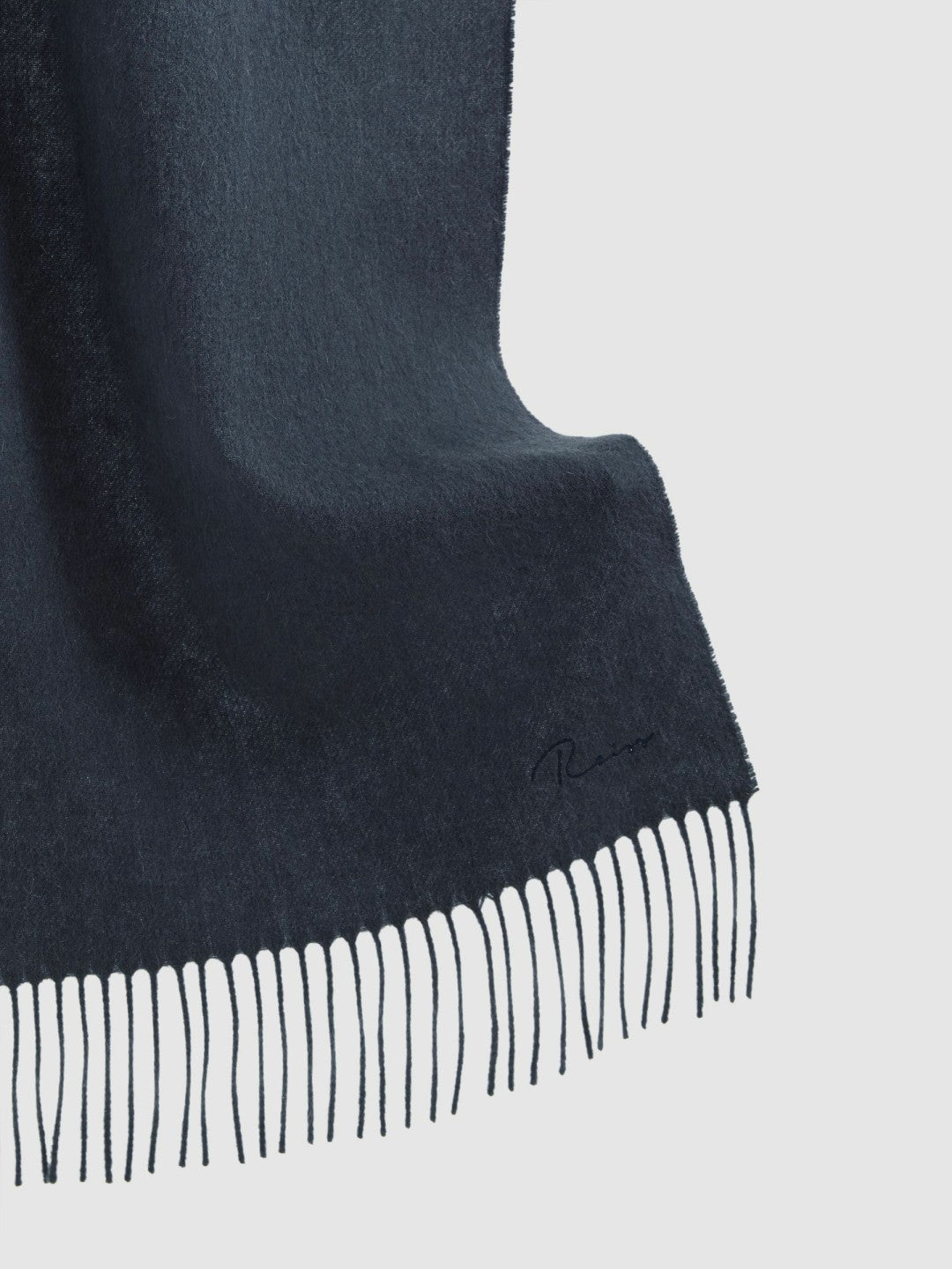 Reiss | Wool and Cashmere Scarf in Airforce Blue