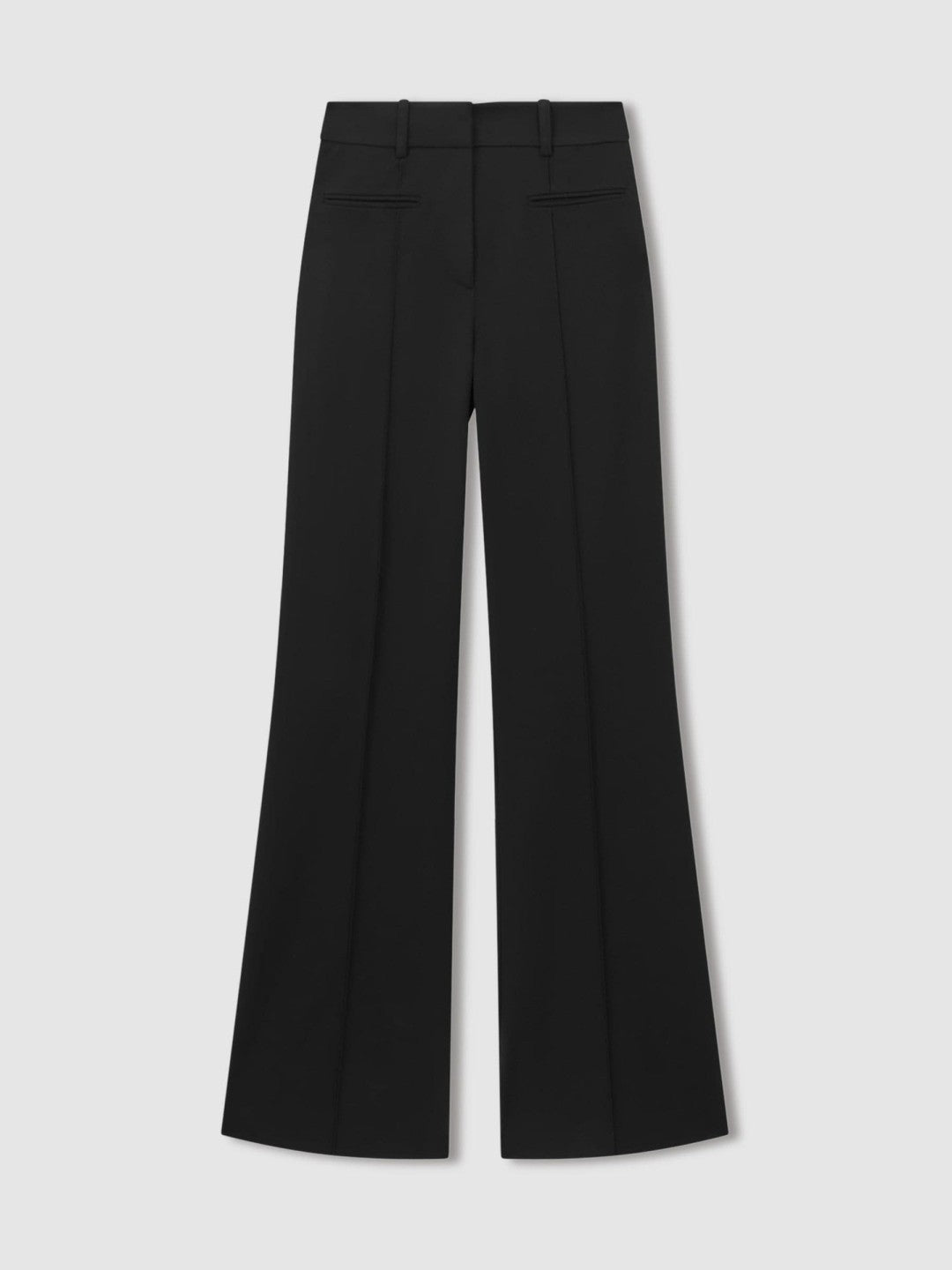 Reiss | Petite High Rise Flared Trousers in Black